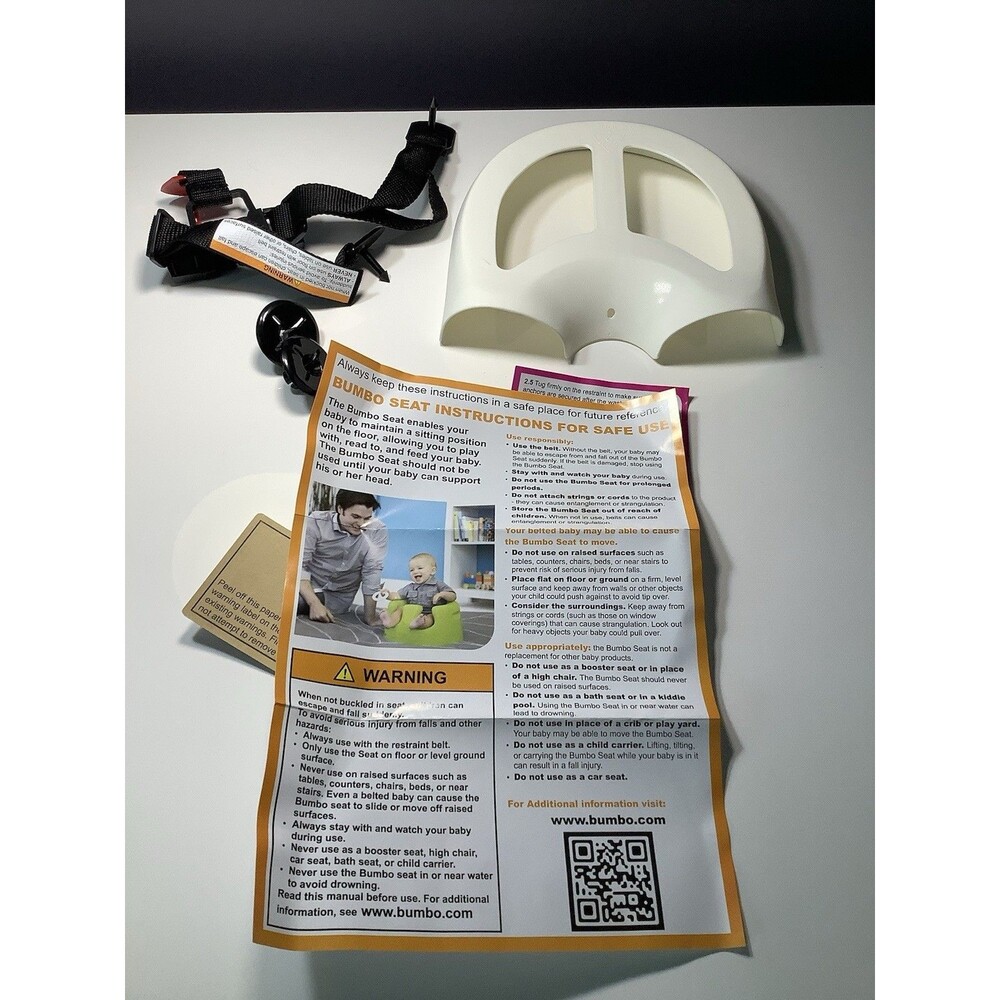Bumbo Baby Seat Black Child Restraint Belt Assembly Kit For Original Version - Picture 6 of 8